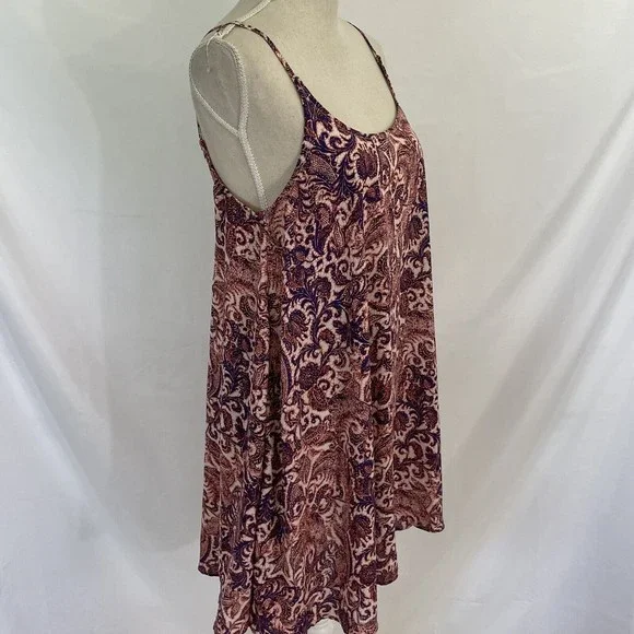 Intimately Free People Emily Paisley Slip Mini Dress SMALL - Picture 4 of 7